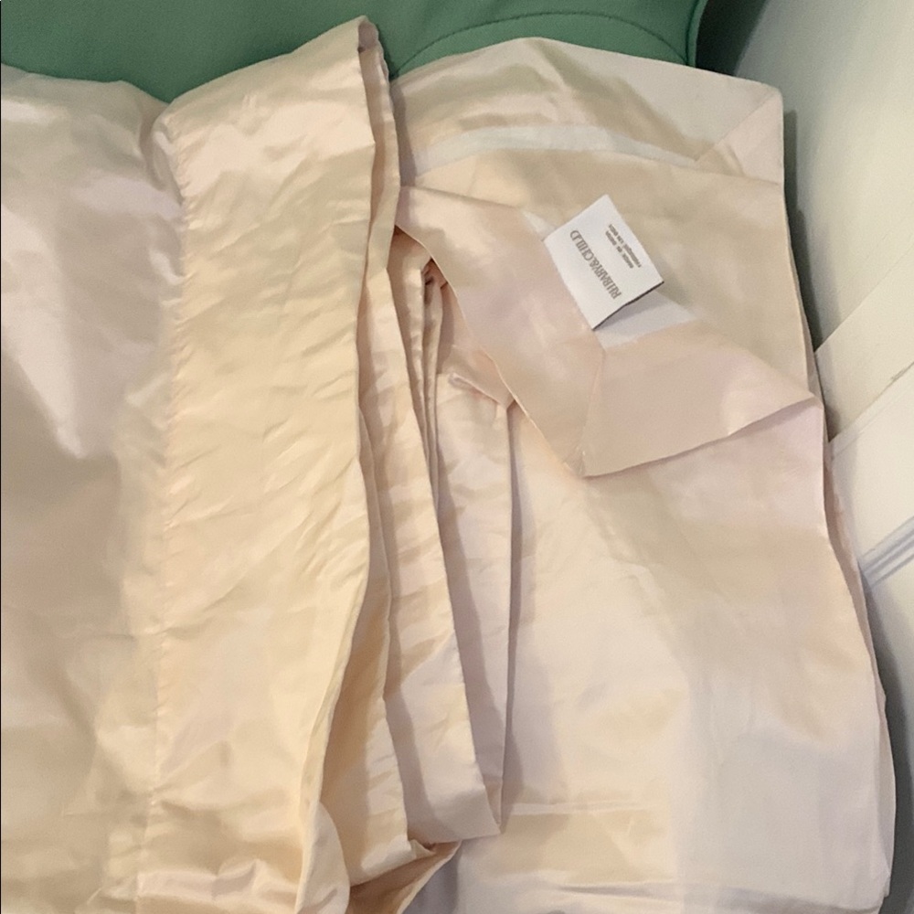 Restoration hardware-  baby and child - pink silk curtain panels